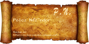 Polcz Nándor névjegykártya